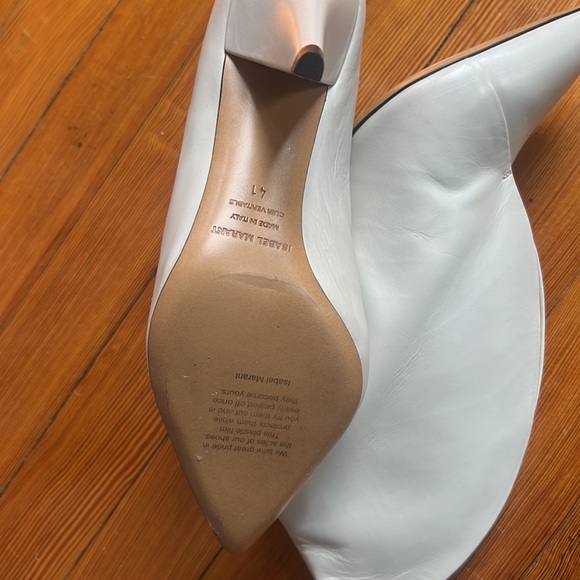 Isabel Marant ARFEE LEATHER ANKLE BOOTS IN PANNA size 41 - Picture 5 of 9